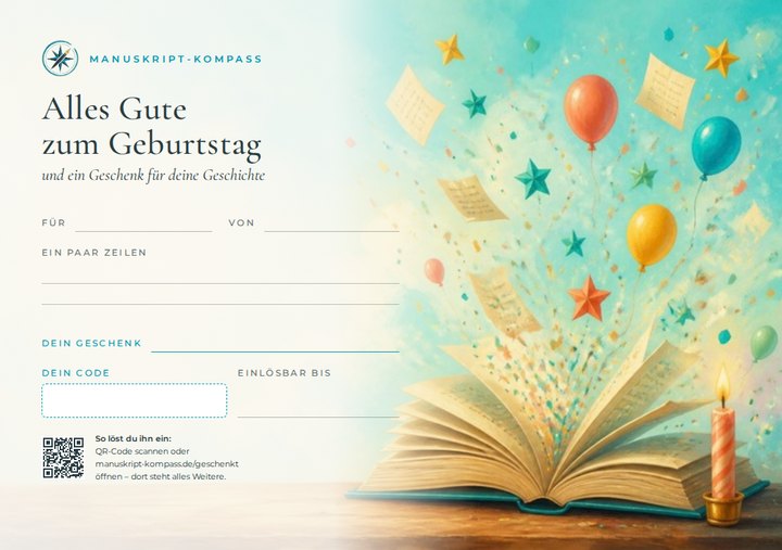 Gutscheinkarte „Alles Gute zum Geburtstag“ in Türkis: Konfetti